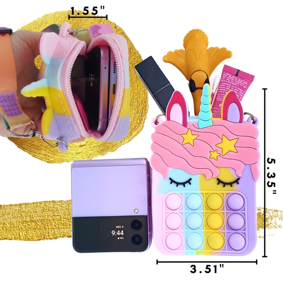 Unicorn Purse for Girls Crossbody - Sensory Pop Fidget It Toy Bag - Picture 7 of 7